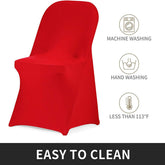 Lofaris Red Stretch Spandex Banquet Folding Chair Cover